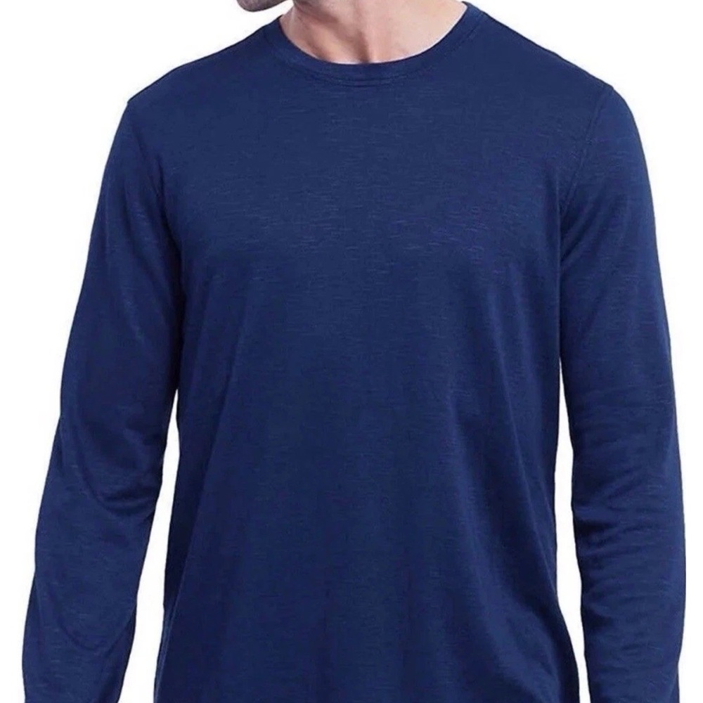 NEW Orvis long sleeve blue slub T shirt classic collection- Medium